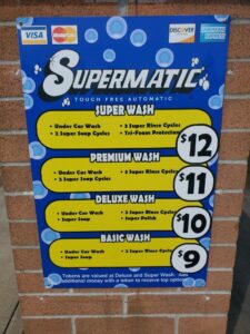 Car wash pricing list